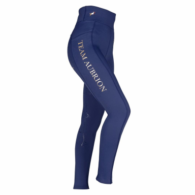 Shires Aubrion Team Winter Riding Tights - Young Rider